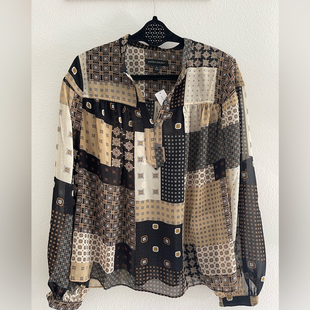 Banana Republic Pintuck Blouse